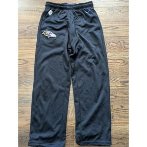 Nike NFL Baltimore Ravens Logo Therma-FIT Black Athletic Pants Joggers Sz M